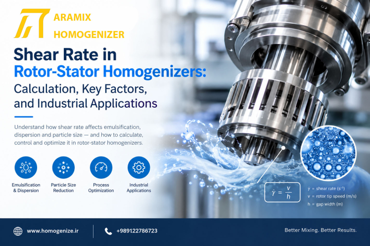 Shear Rate in Rotor-Stator Homogenizers: Calculation, Key Factors, and Industrial Applications
